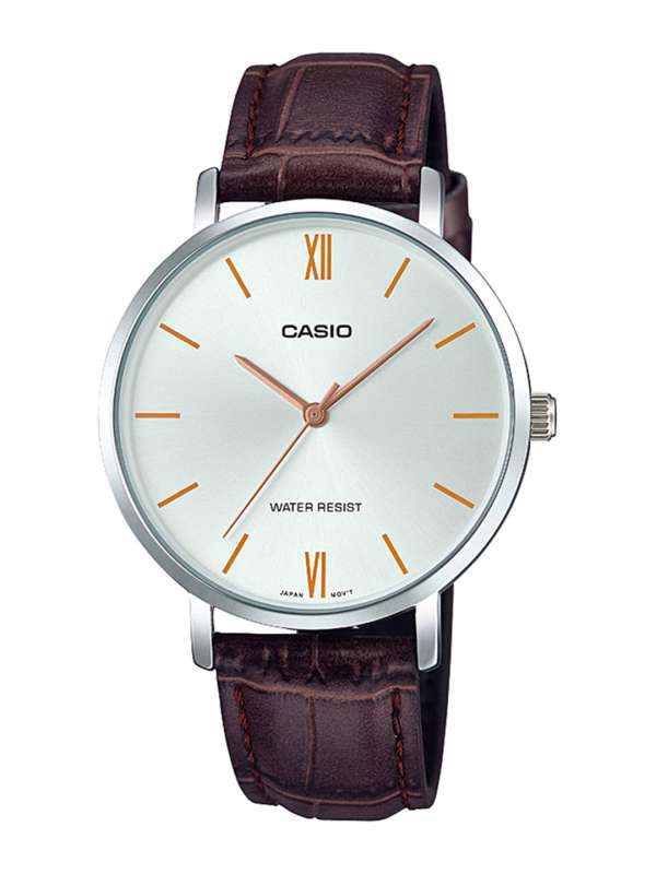 Casio leather watch for ladies cheap
