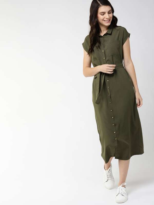 Olive Green Dresses Buy Olive Green Dresses online in India