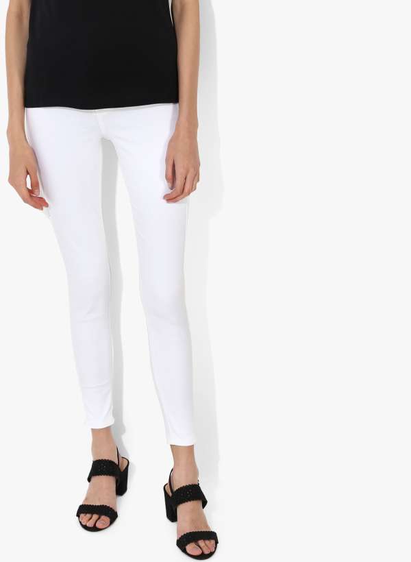 white jeggings myntra