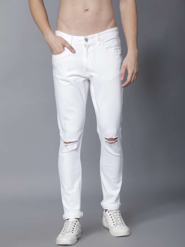 white jeans myntra