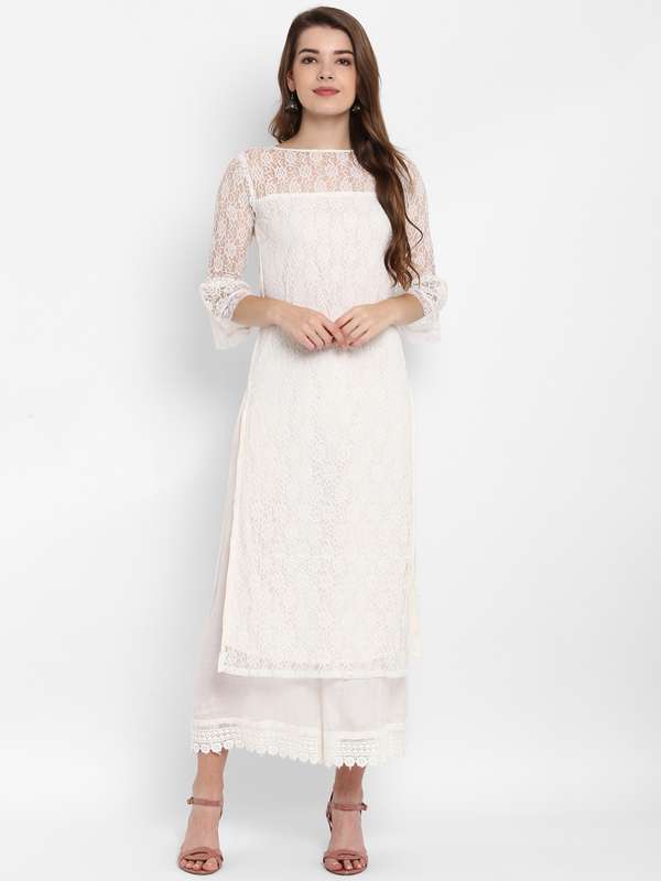 Boat Neck Net Kurtis Factory Sale, UP 