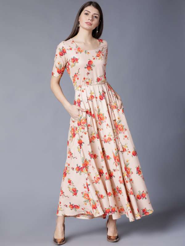 cotton maxi dresses online myntra