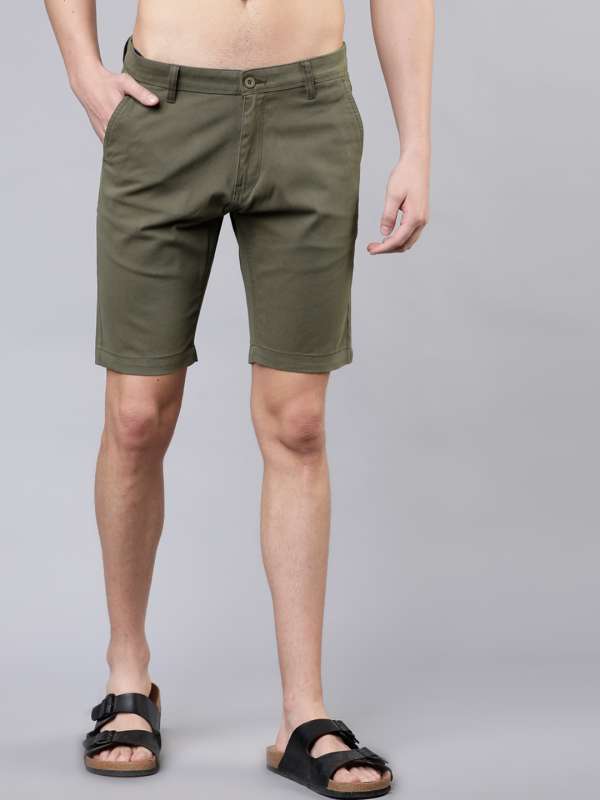 Men Poly Cotton Trending Capri Shorts  purblein