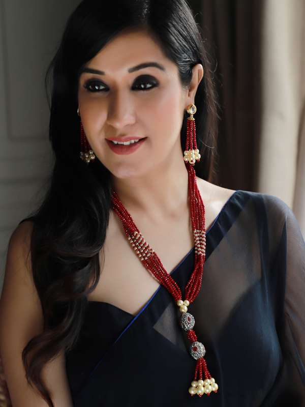 Simple jewellery for lehenga online on sale