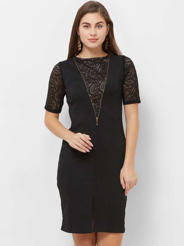black dress on myntra