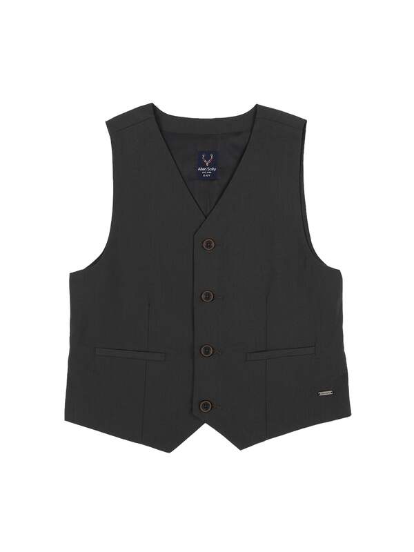 Coodebear Boys Girls Top Design Casual Waistcoat Pockets Buttons V Collar Vests 