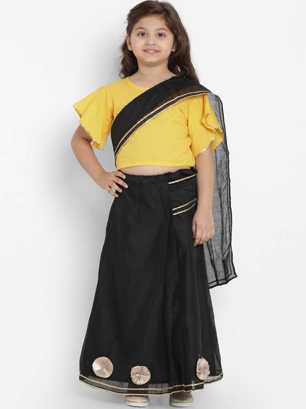 Kids Saree Buy Designer Saris Online For Girls Myntra Mira rajput's yellow saree for a wedding is brighter than sunshine. kids saree buy designer saris online