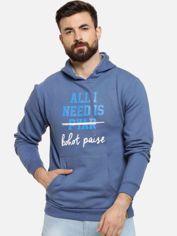 mens hoodies myntra