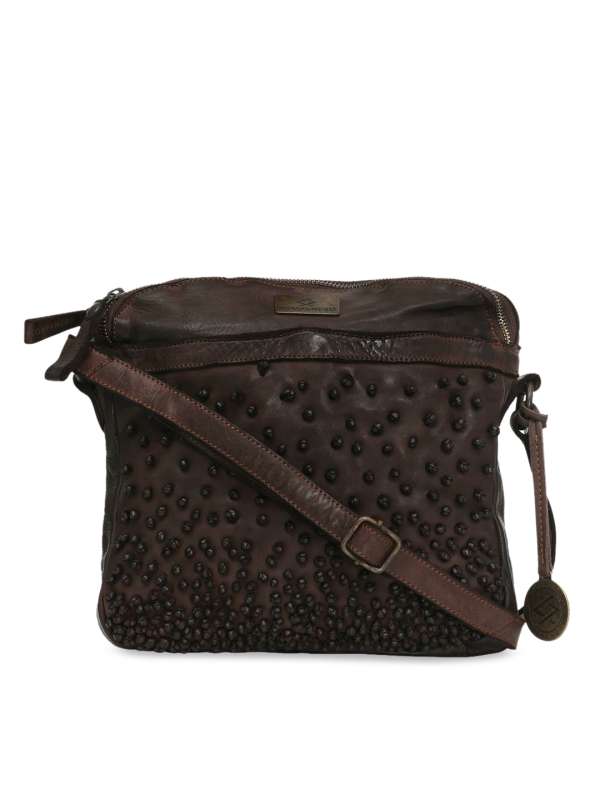myntra leather bags