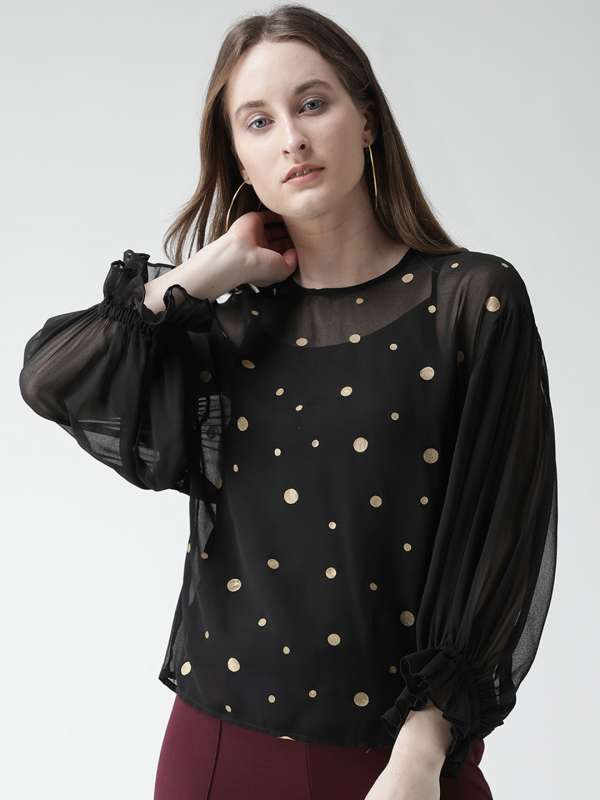 polka dots tops jabong