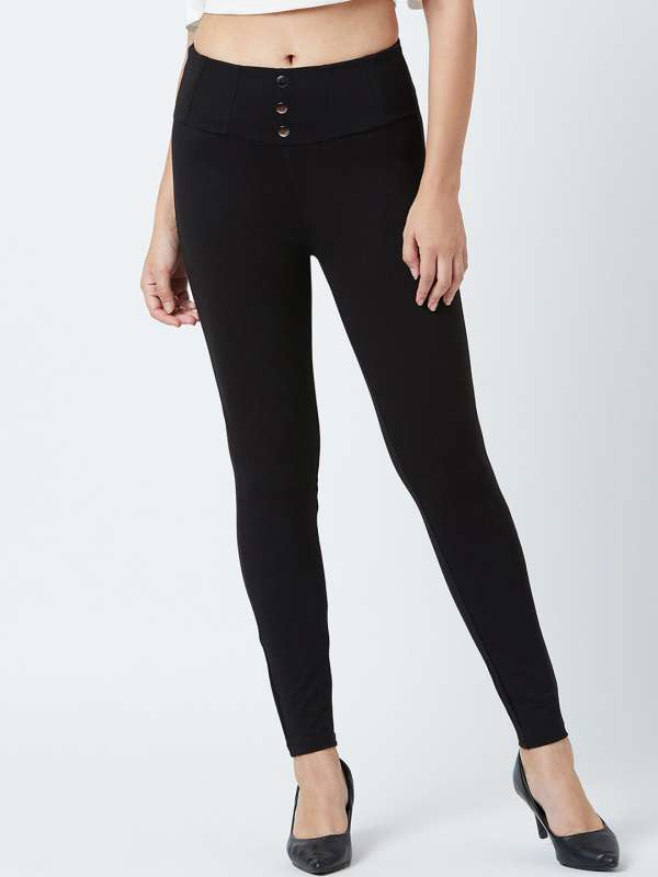 myntra black jeggings