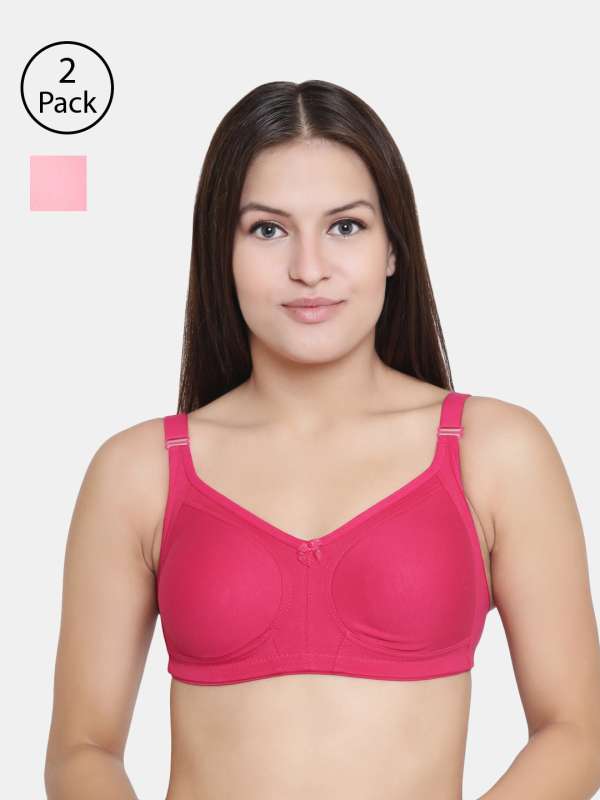 Buy Floret Double Layered Non Wired Full Coverage Super Support Bra -  Merlot Robin Blue at Rs.898 online
