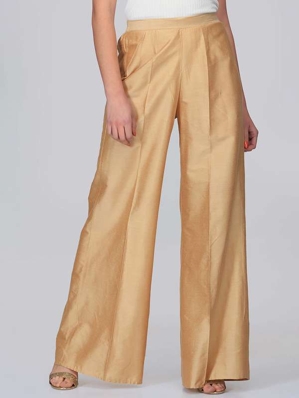 Golden palazzo pants myntra Clearance