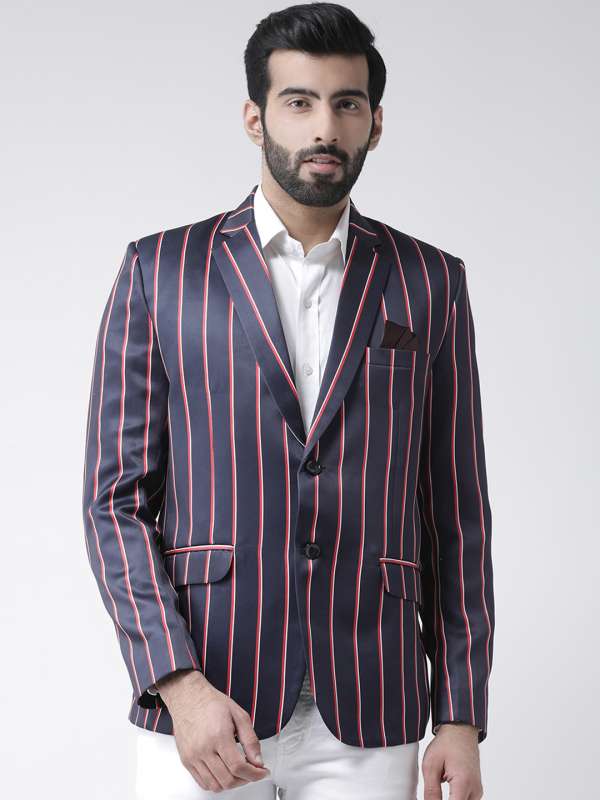 Navy and white striped sale blazer