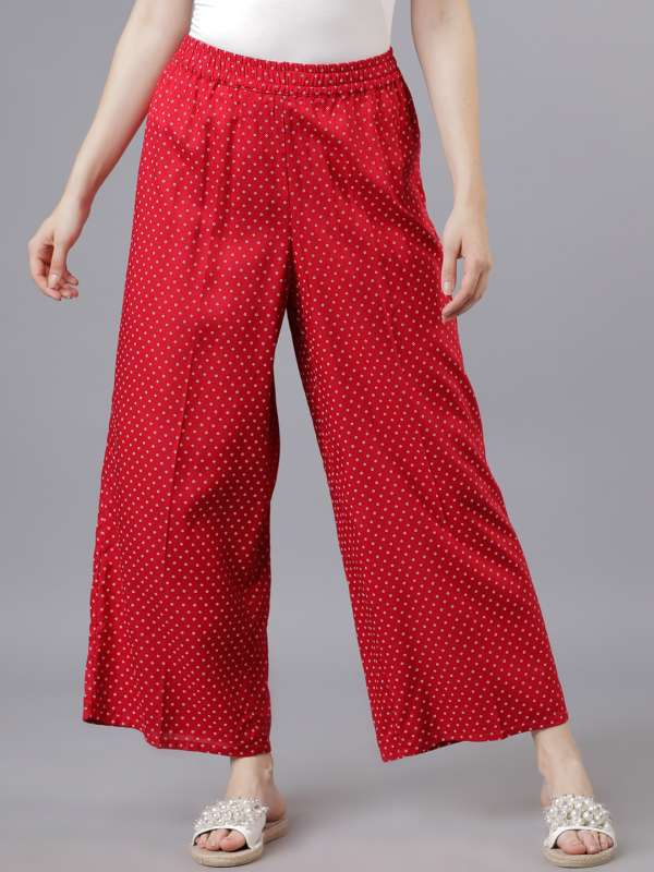 printed palazzo pants myntra