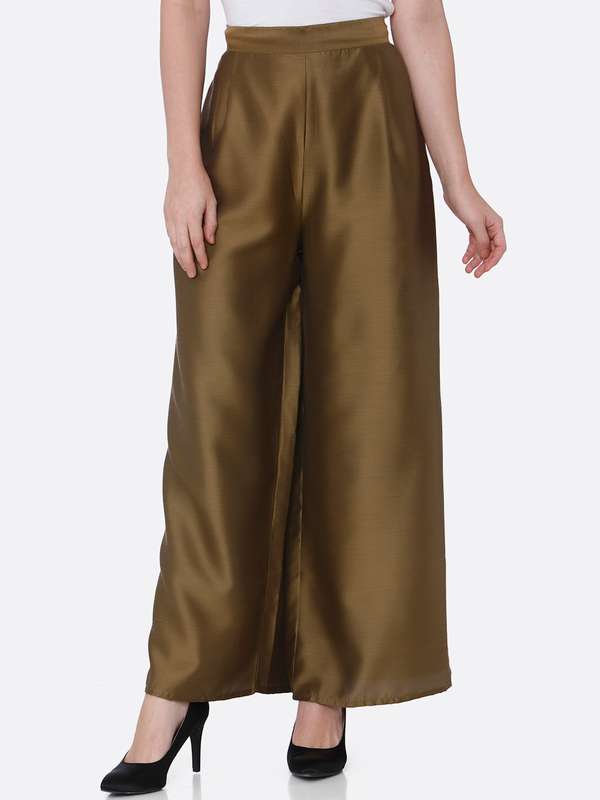 Golden palazzo pants myntra Clearance