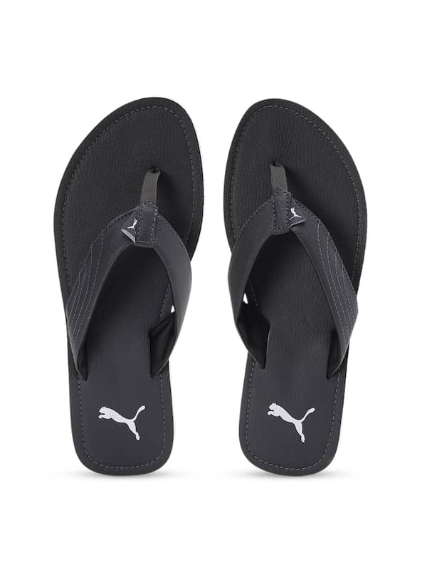 puma slippers black