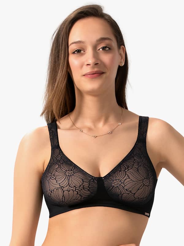 Mirry Women's Ultra Thin Bras Breathable Lace Unlined Bra Sheer