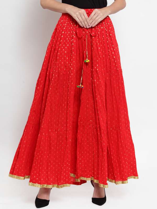 long red skirt costume