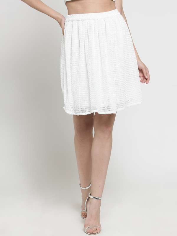 White lace skirt online india sales