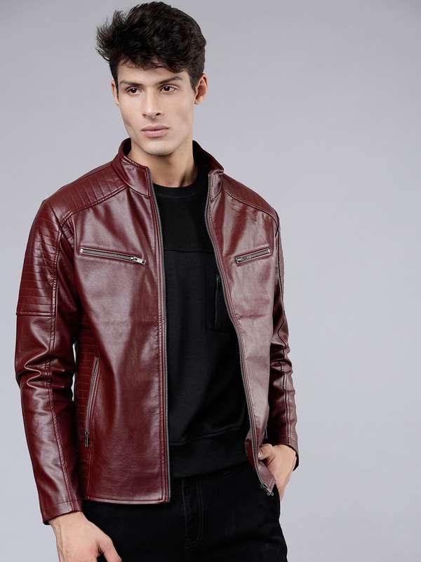 leather jacket myntra
