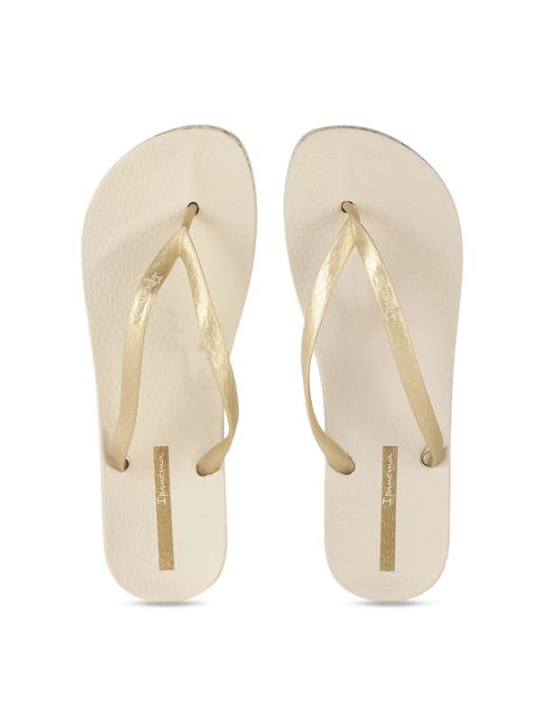 Gold flip flops cheap clearance