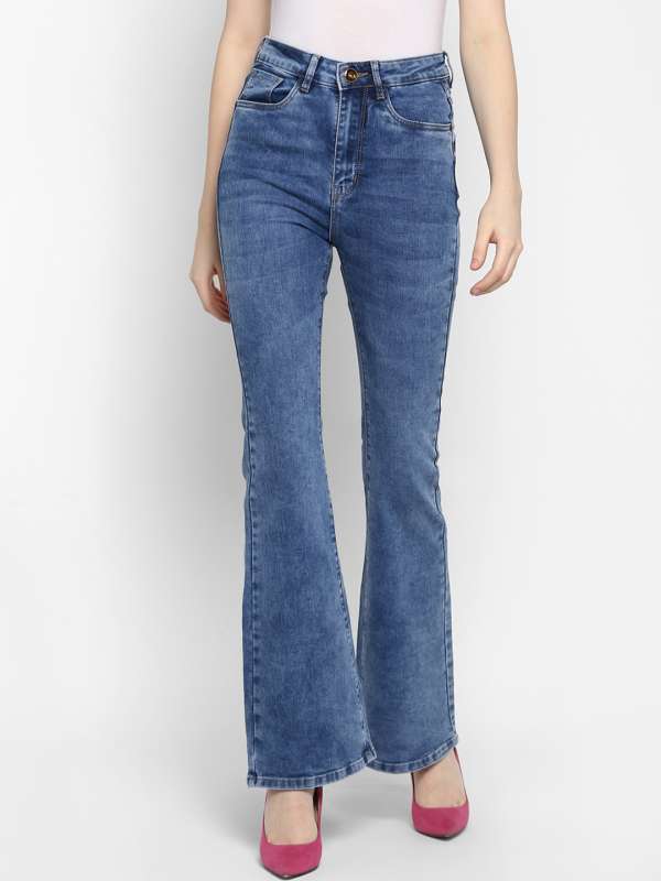 bell bottom jeans myntra