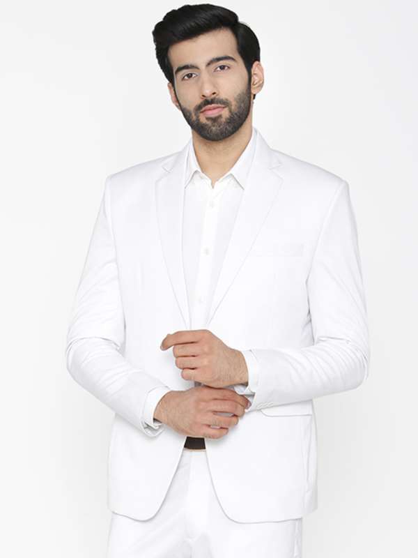 Men White Blazer Buy Men White Blazer online in India