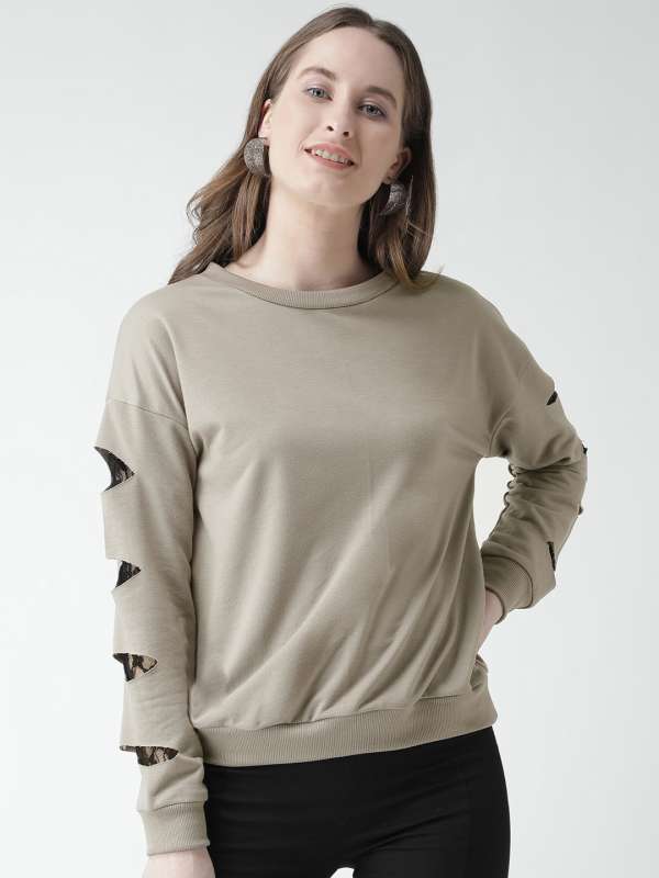 Womens ripped sweatshirt outlet