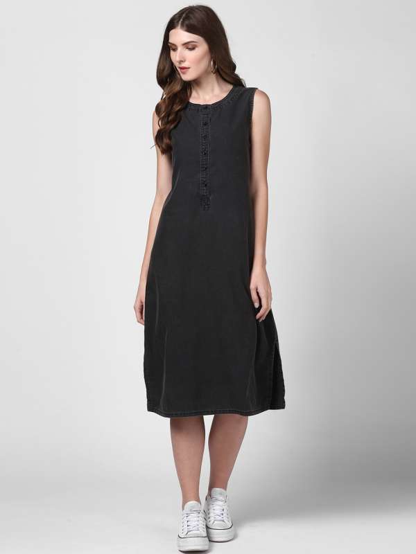 denim dress myntra