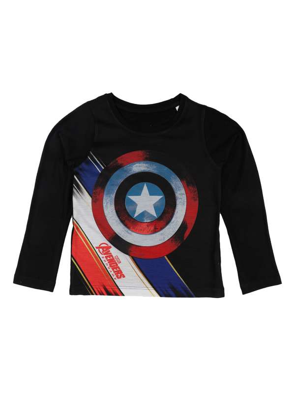 Marvel Captain America Black Tshirts Buy Marvel Captain America Black Tshirts online in India