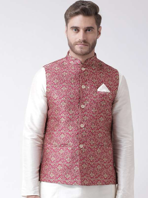 Pink discount ethnic jacket