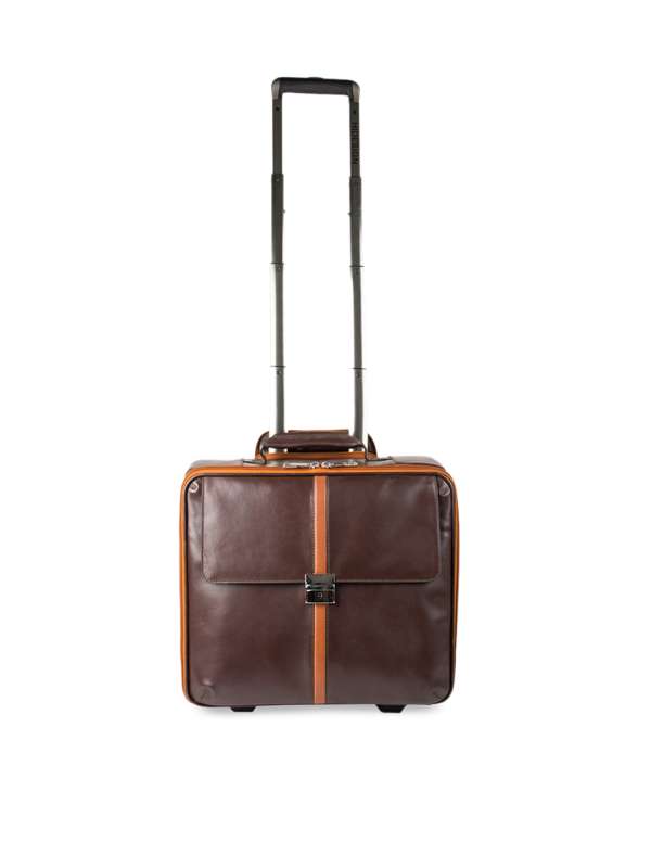 Leather trolley bag store prices
