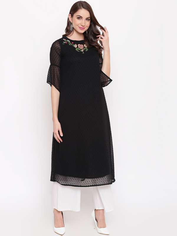 Myntra georgette kurti clearance