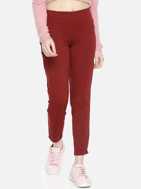 Buy Ishin Women Pink Straight Fit Solid Cigarette Trousers  Trousers for  Women 6980001  Myntra