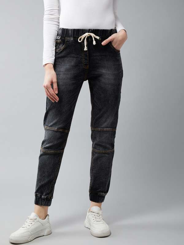 Black jogger jeans womens top