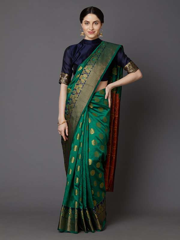 Green Saree Buy Trendy Green Saree Online In India Myntra We are leading store having latest sarees online. green saree online in india