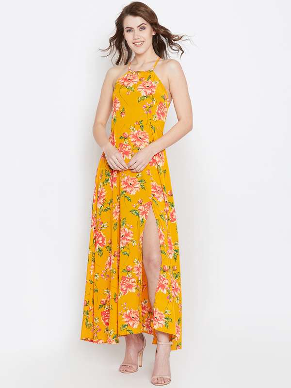 yellow dress myntra