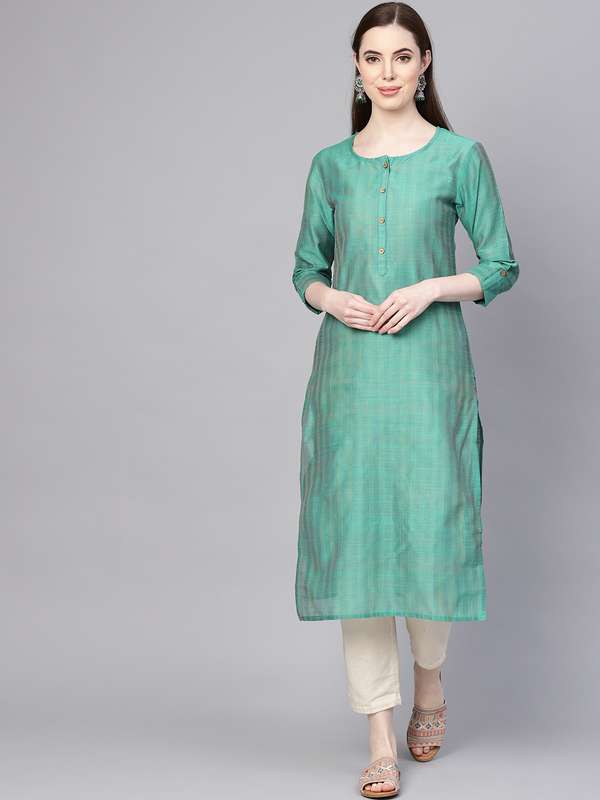 Silk kurti myntra clearance