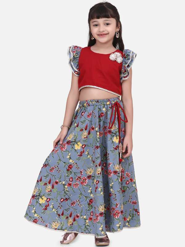 crop top and lehenga skirt online myntra