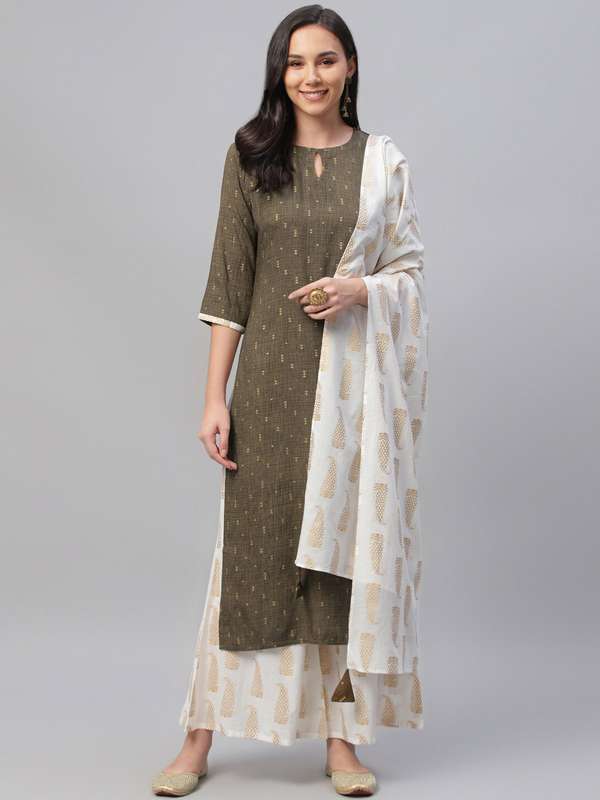 libas olive green kurta