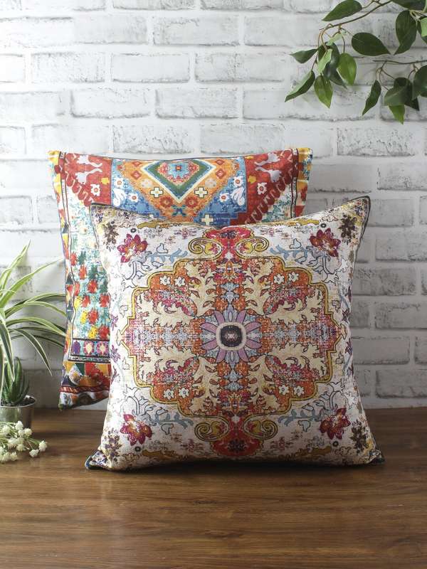 Mesleep Velvet Multicoloured Cushions Covers 496152 Thml Buy Mesleep Velvet Multicoloured Cushions Covers 496152 Thml online in India