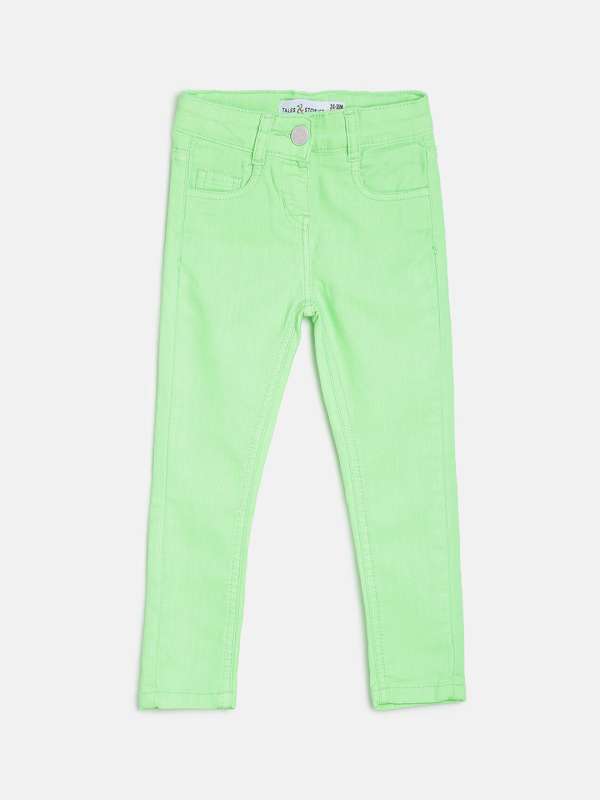 green colour jeans