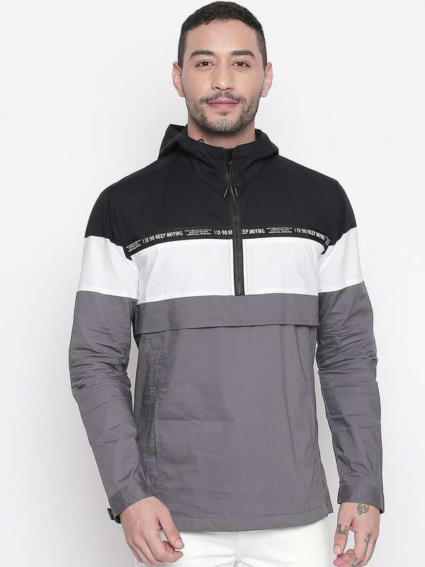 mufti white slim fit hooded shirt