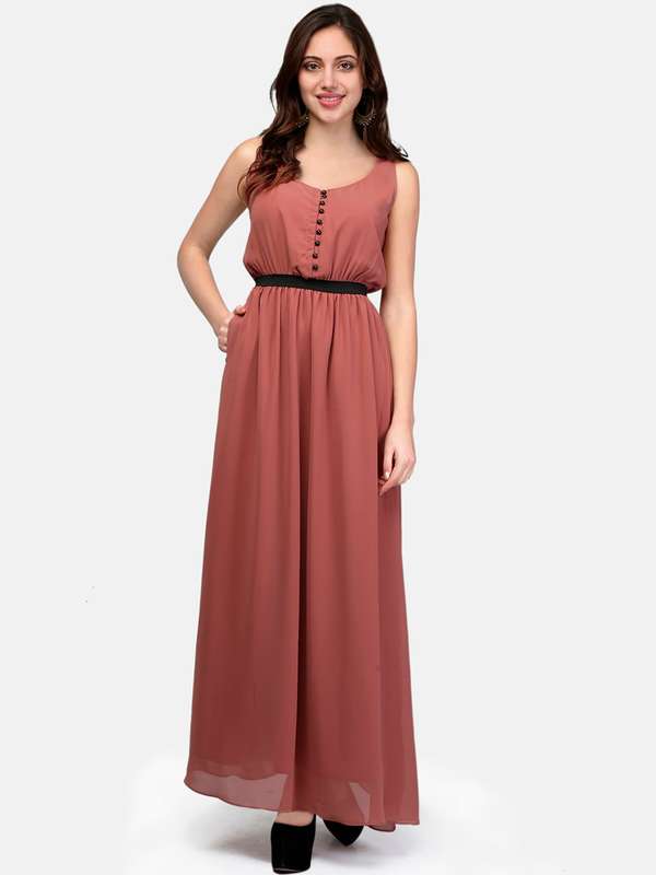 Red Maxi Dress - Buy Red Solid Dress 