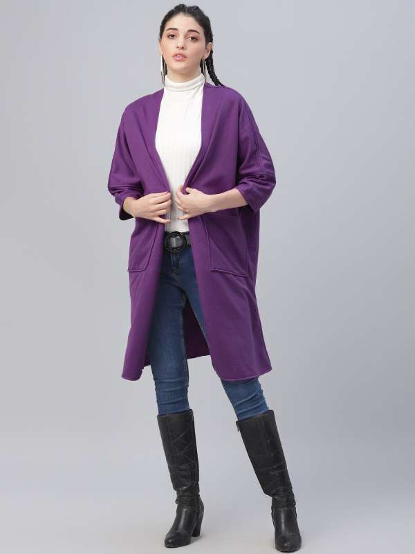 Purple clearance shrug sweater