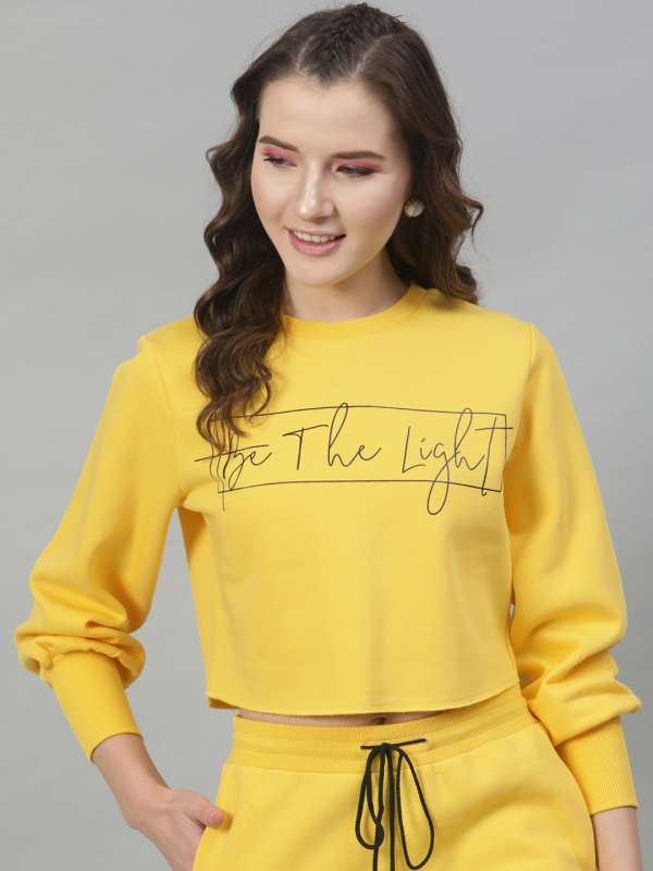 Pale yellow hot sale sweatshirt women's