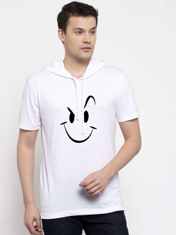 White t shirt with hood outlet