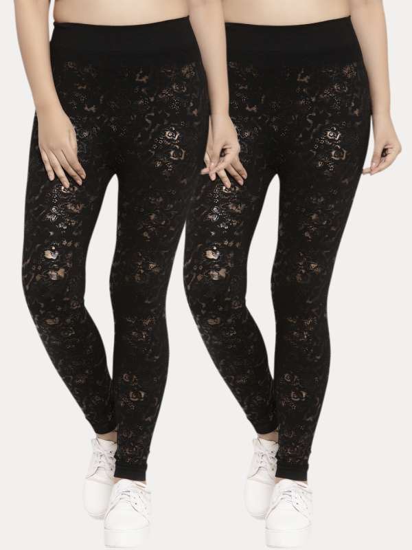 printed jeggings myntra