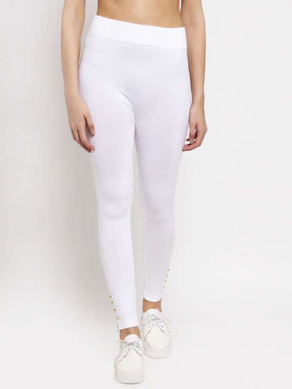 white jeggings myntra